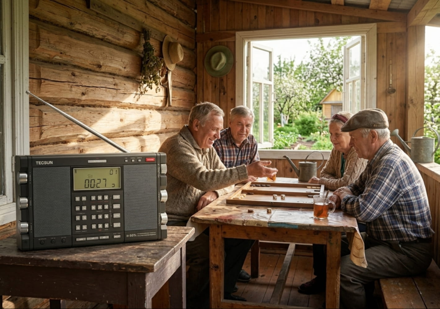 Внутренняя часть фирменной упаковки с комплектаций всеволнового радиоприёмника Tecsun H-501x